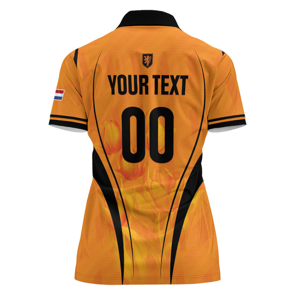 Custom Holland 2026 World Football Women Polo Shirt Oranje Go Champions