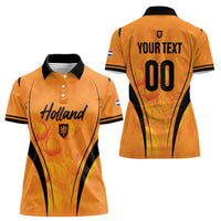 Custom Holland 2026 World Football Women Polo Shirt Oranje Go Champions