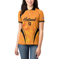 Custom Holland 2026 World Football Women Polo Shirt Oranje Go Champions