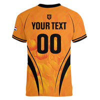 Custom Holland 2026 World Football Women V-Neck T-Shirt Oranje Go Champions