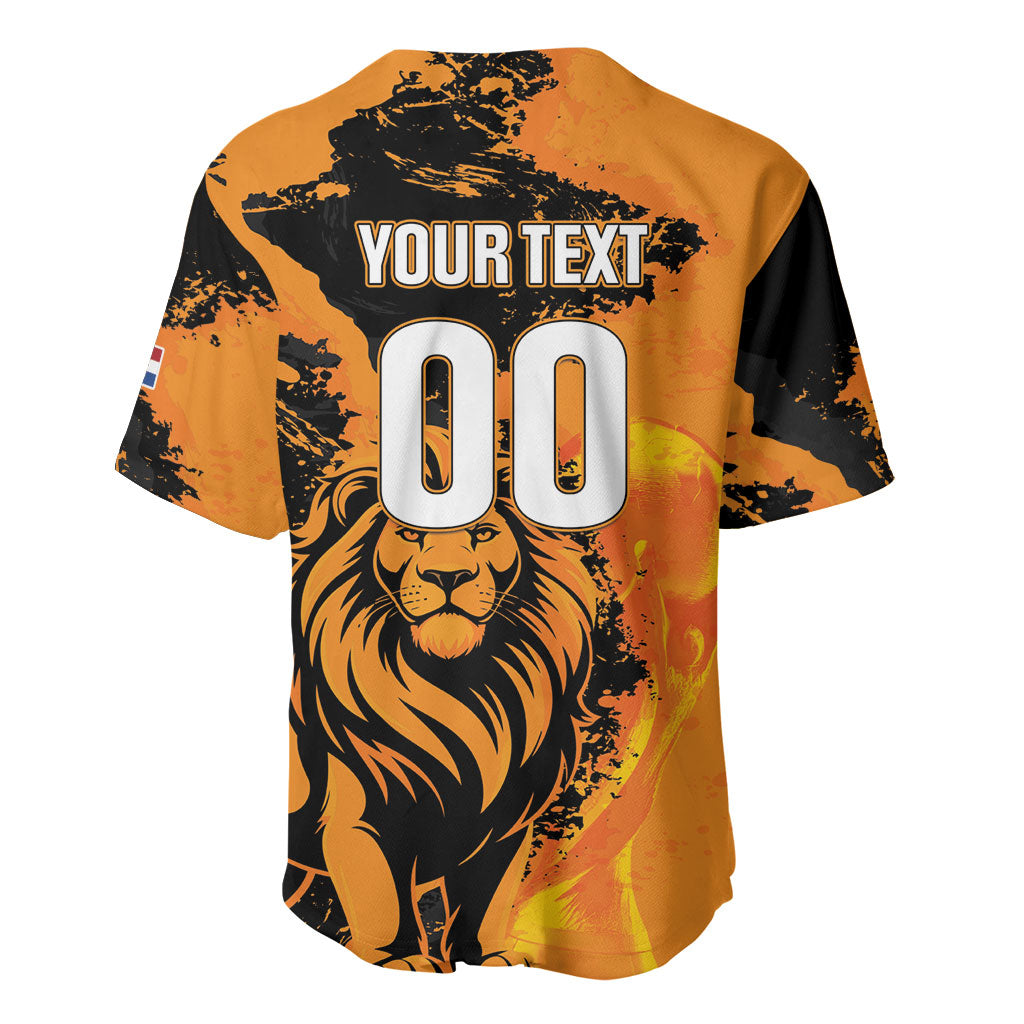 Custom Nederland 2026 World Football Baseball Jersey Oranje Lions Go Champions