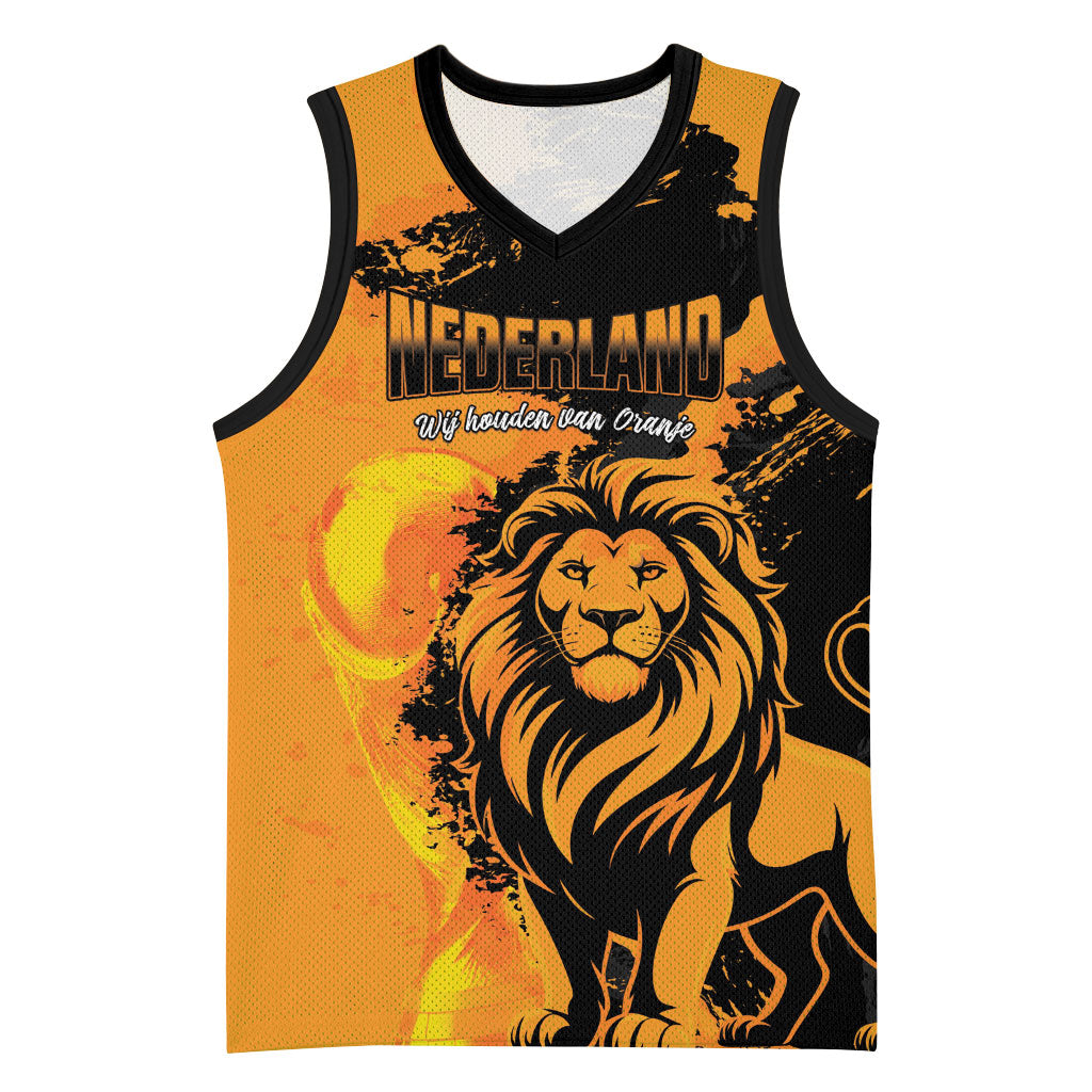 Custom Nederland 2026 World Football Basketball Jersey Oranje Lions Go Champions