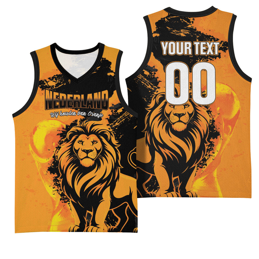Custom Nederland 2026 World Football Basketball Jersey Oranje Lions Go Champions