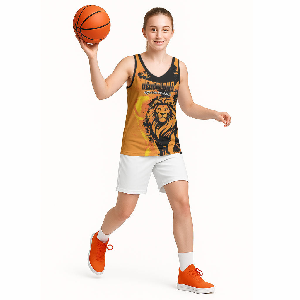 Custom Nederland 2026 World Football Basketball Jersey Oranje Lions Go Champions
