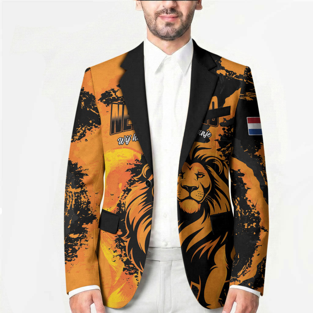 Custom Nederland 2026 World Football Blazer Oranje Lions Go Champions