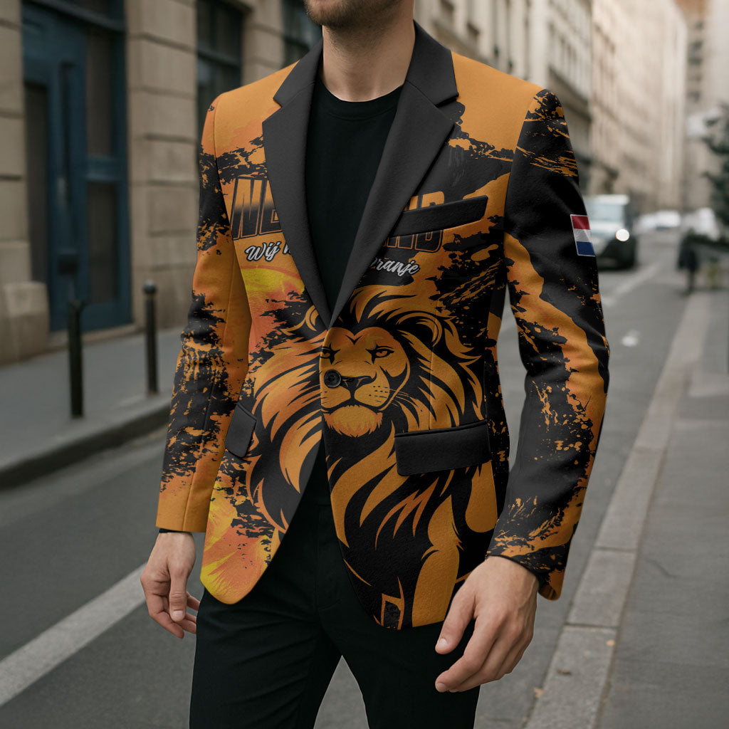 Custom Nederland 2026 World Football Blazer Oranje Lions Go Champions