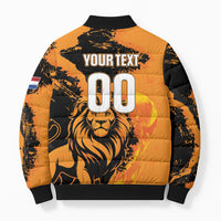 Custom Nederland 2026 World Football Bomber Puffer Jacket Oranje Lions Go Champions