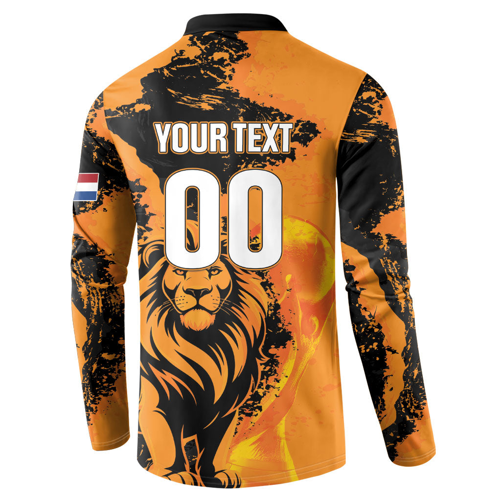 Custom Nederland 2026 World Football Button Sweatshirt Oranje Lions Go Champions