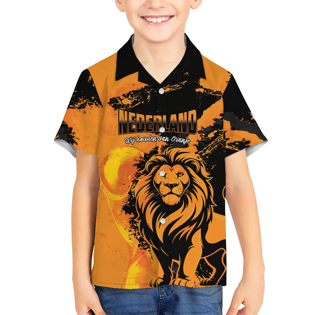 Custom Nederland 2026 World Football Hawaiian Shirt Oranje Lions Go Champions