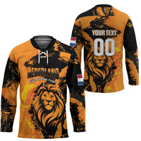Custom Nederland 2026 World Football Hockey Jersey Oranje Lions Go Champions