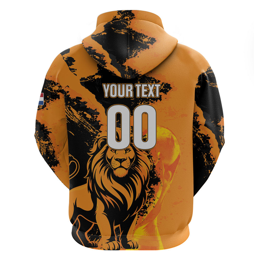 Custom Nederland 2026 World Football Hoodie Oranje Lions Go Champions