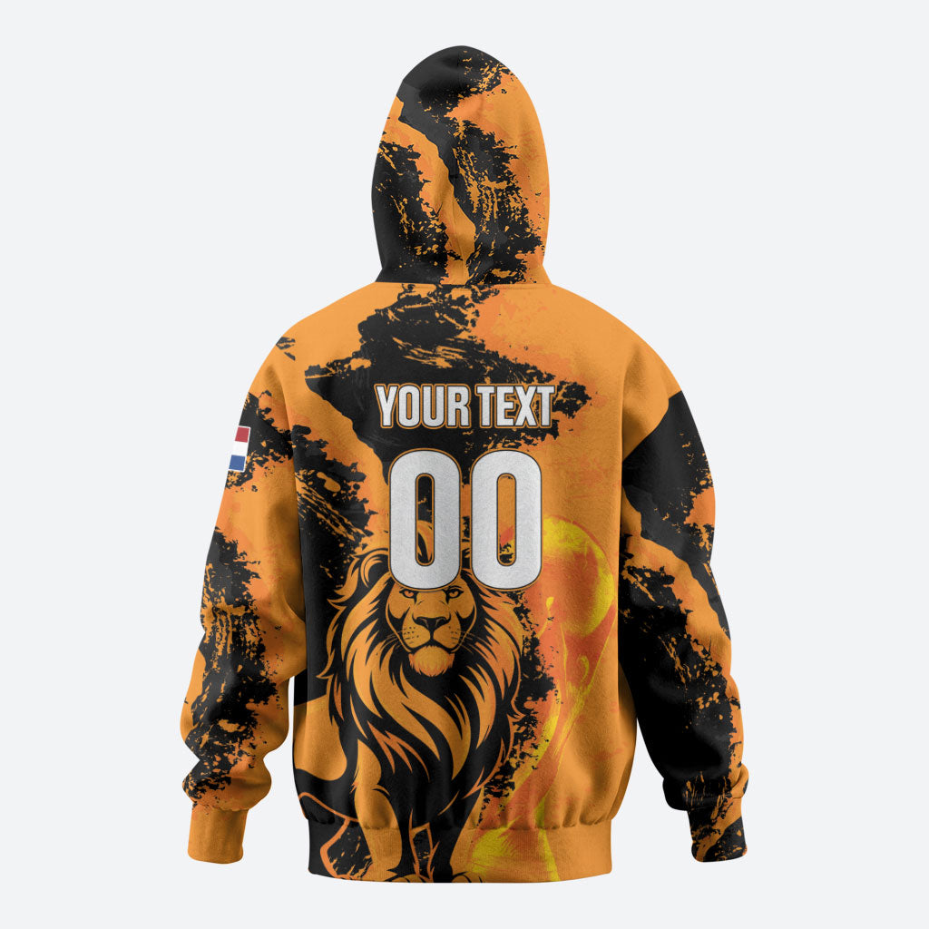 Custom Nederland 2026 World Football Hoodie Oranje Lions Go Champions