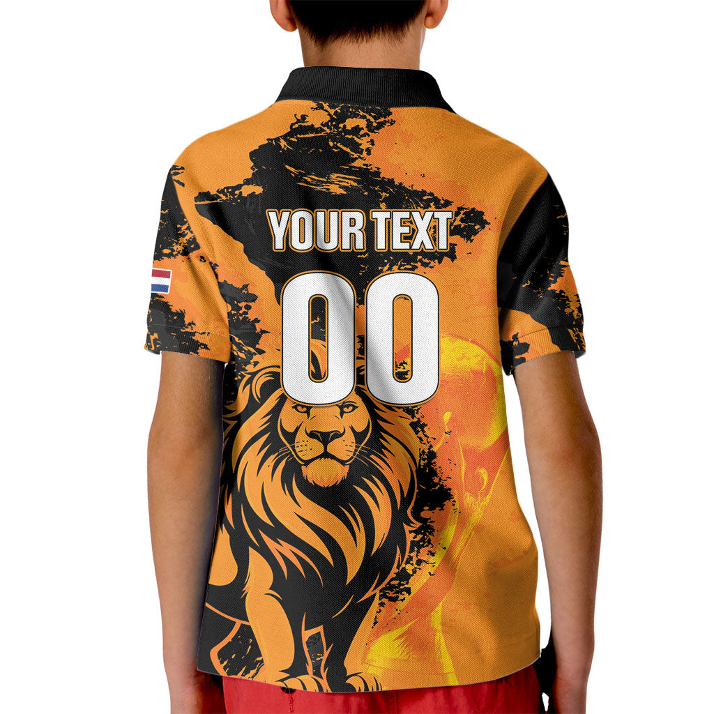 Custom Nederland 2026 World Football Kid Polo Shirt Oranje Lions Go Champions