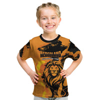 Custom Nederland 2026 World Football Kid T Shirt Oranje Lions Go Champions