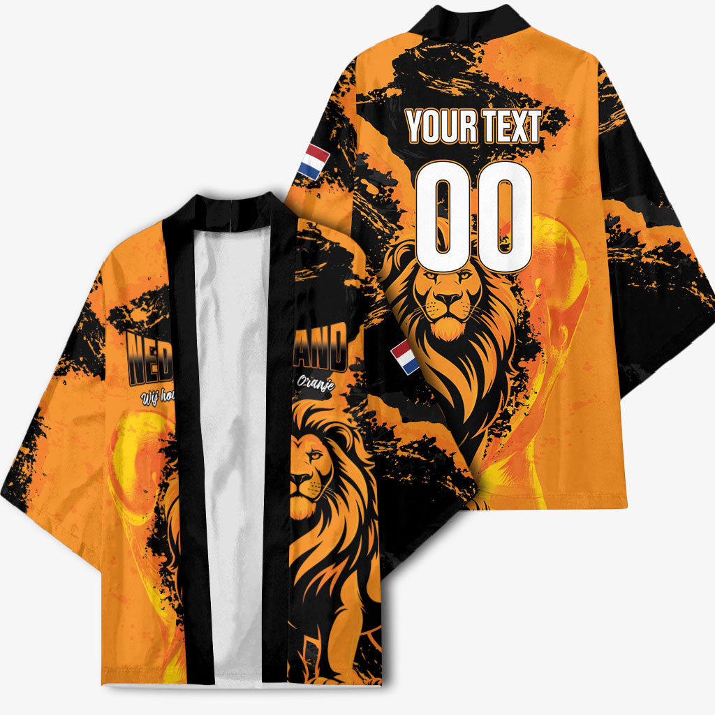 Custom Nederland 2026 World Football Kimono Oranje Lions Go Champions