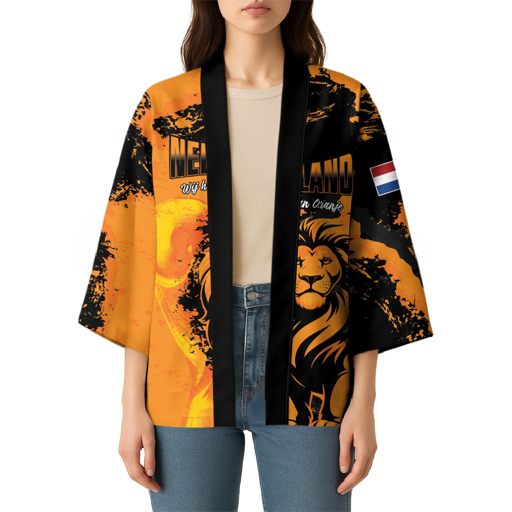 Custom Nederland 2026 World Football Kimono Oranje Lions Go Champions