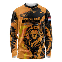 Custom Nederland 2026 World Football Long Sleeve Shirt Oranje Lions Go Champions