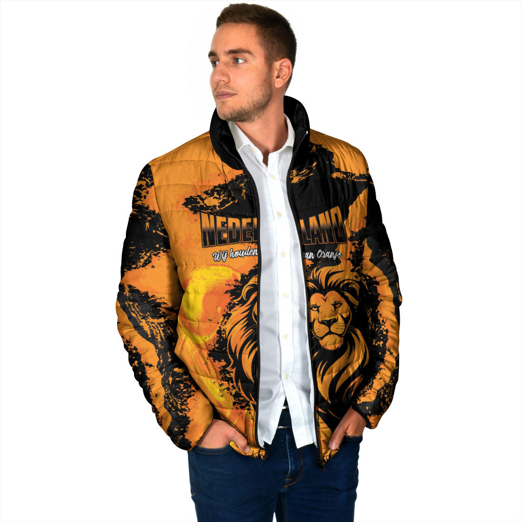 Custom Nederland 2026 World Football Padded Jacket Oranje Lions Go Champions