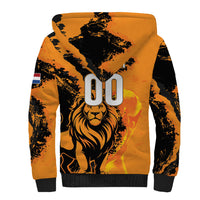 Custom Nederland 2026 World Football Sherpa Hoodie Oranje Lions Go Champions