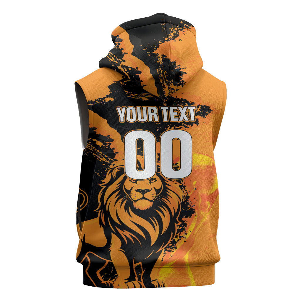 Custom Nederland 2026 World Football Sleeveless Hoodie Oranje Lions Go Champions