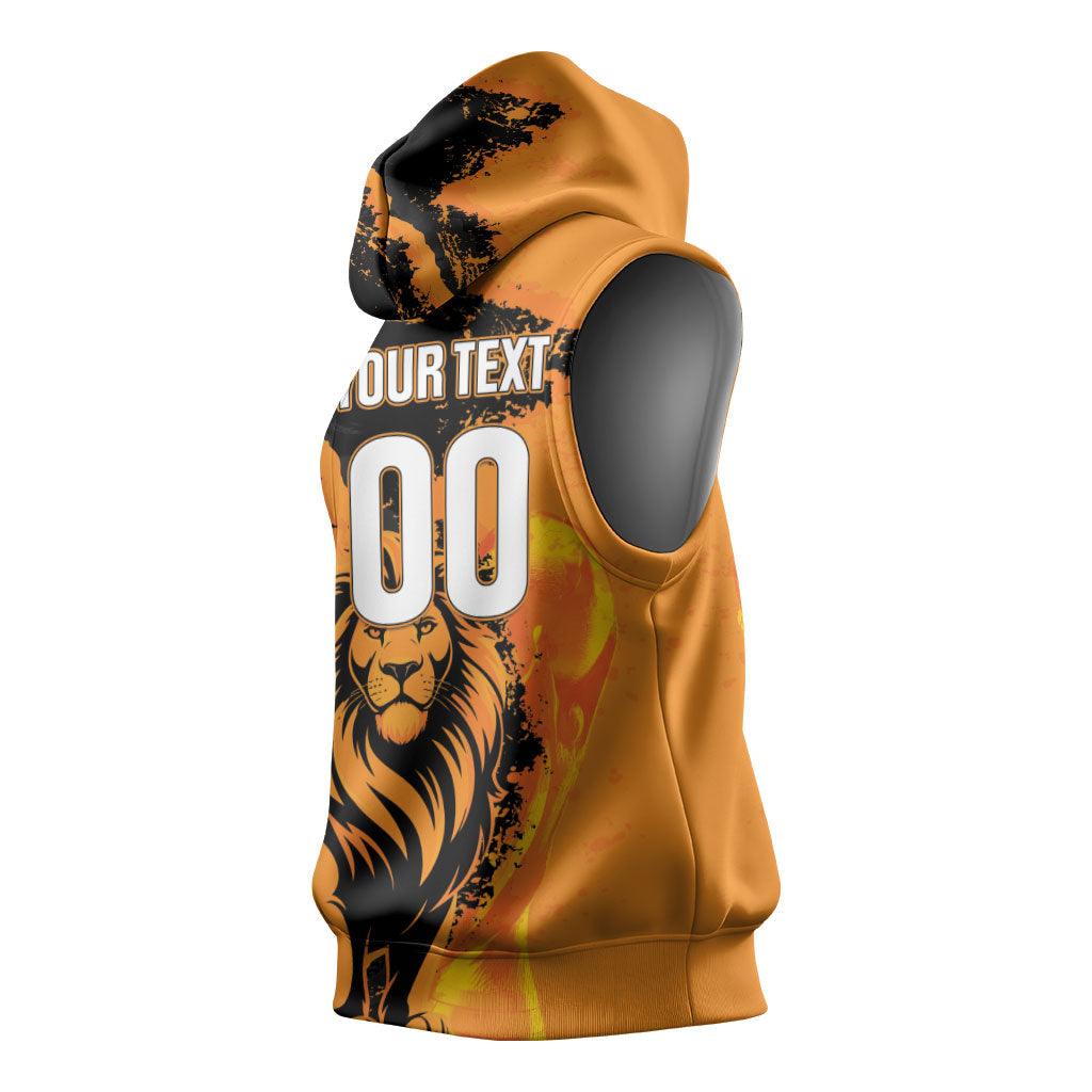Custom Nederland 2026 World Football Sleeveless Hoodie Oranje Lions Go Champions