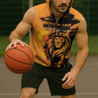 Custom Nederland 2026 World Football Sleeveless Zip Hoodie Oranje Lions Go Champions