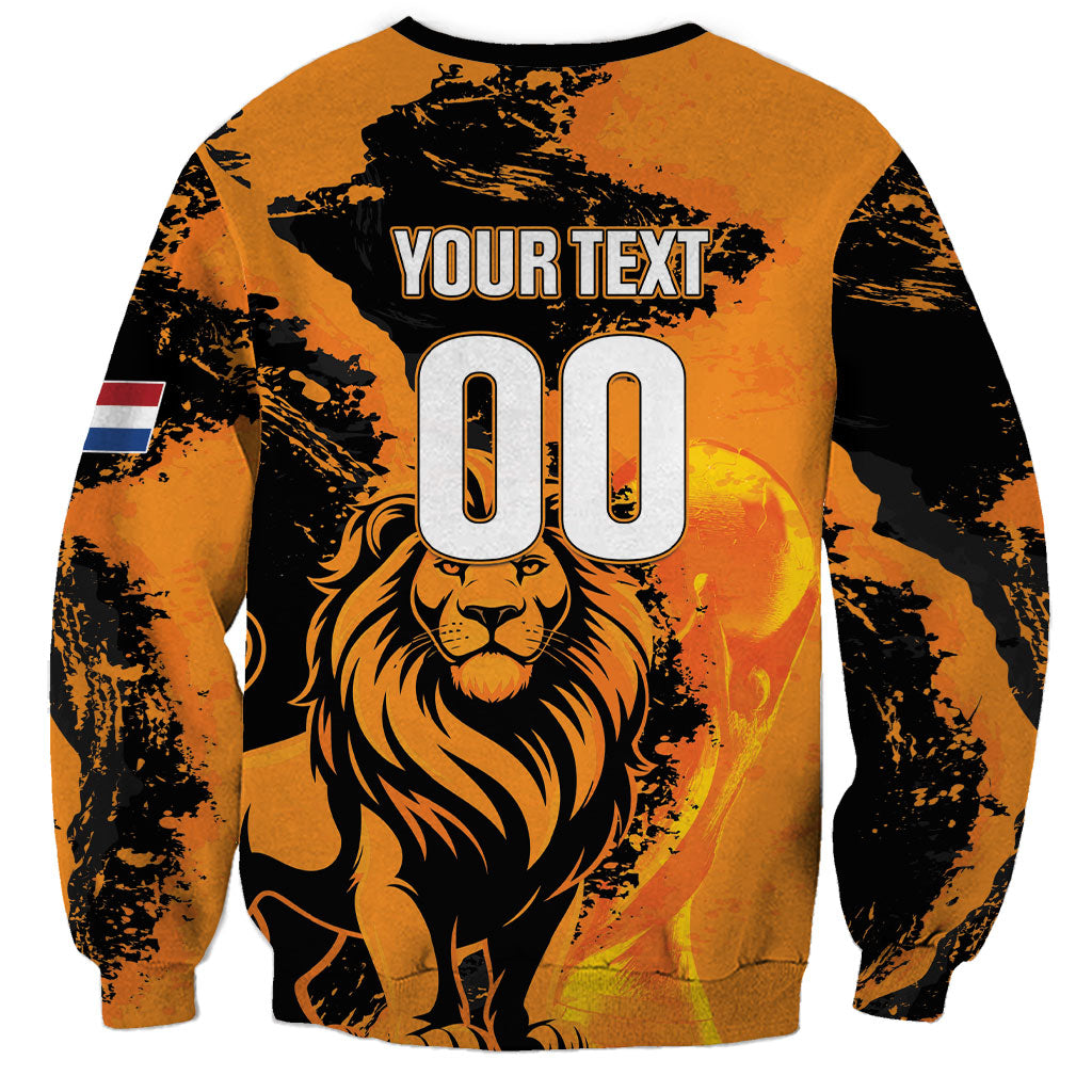 Custom Nederland 2026 World Football Sweatshirt Oranje Lions Go Champions