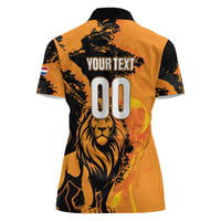 Custom Nederland 2026 World Football Women Polo Shirt Oranje Lions Go Champions