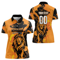 Custom Nederland 2026 World Football Women Polo Shirt Oranje Lions Go Champions