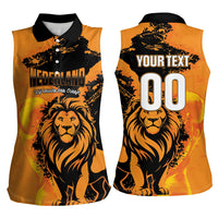 Custom Nederland 2026 World Football Women Sleeveless Polo Shirt Oranje Lions Go Champions