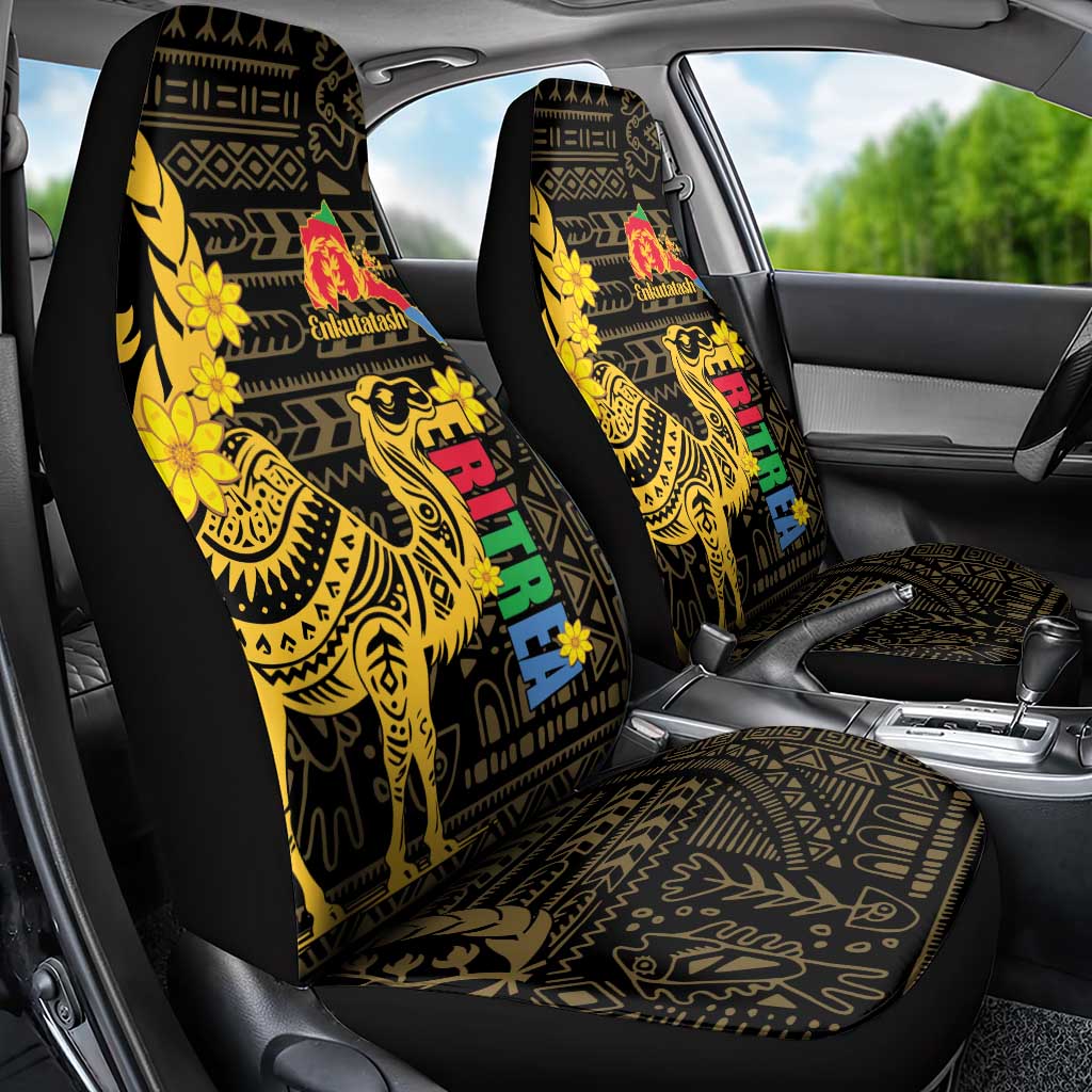 Enkutatash Eritrea New Year Car Seat Cover Eritrean Camel African Pattern - Wonder Print Shop