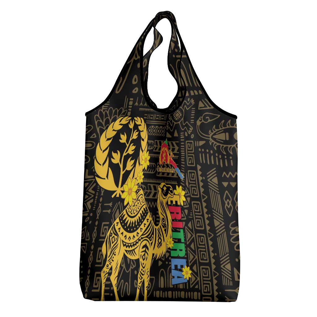 Enkutatash Eritrea New Year Grocery Bag Eritrean Camel African Pattern