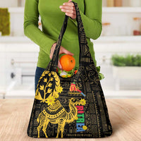 Enkutatash Eritrea New Year Grocery Bag Eritrean Camel African Pattern