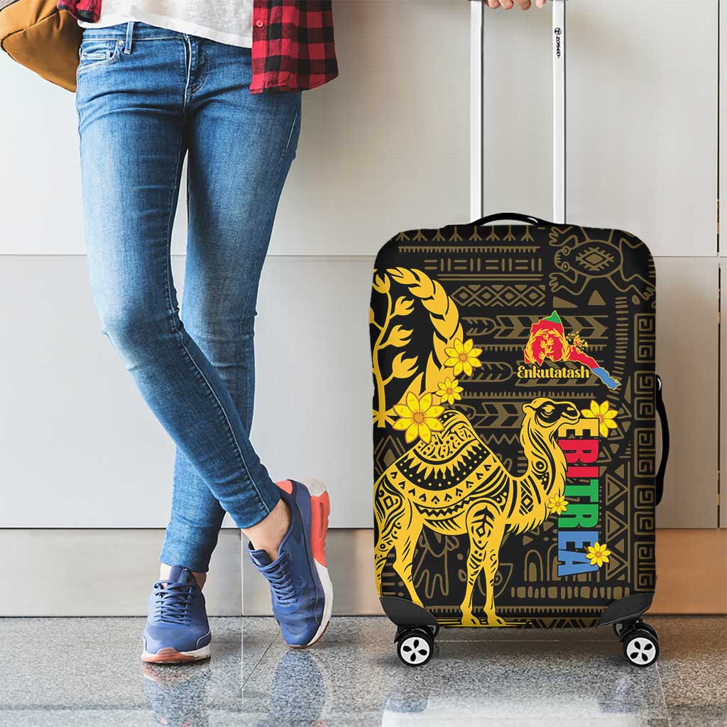 Enkutatash Eritrea New Year Luggage Cover Eritrean Camel African Pattern - Wonder Print Shop