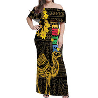 Enkutatash Eritrea New Year Off Shoulder Maxi Dress Eritrean Camel African Pattern - Wonder Print Shop