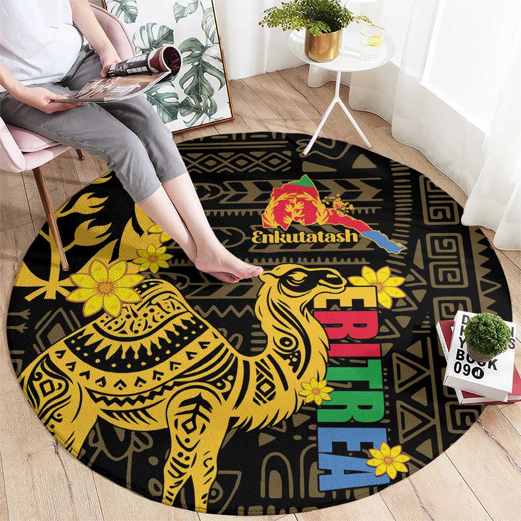 Enkutatash Eritrea New Year Round Carpet Eritrean Camel African Pattern