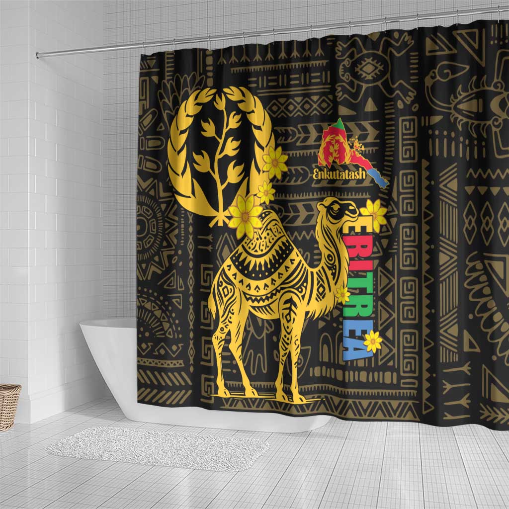 Enkutatash Eritrea New Year Shower Curtain Eritrean Camel African Pattern