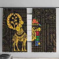Enkutatash Eritrea New Year Window Curtain Eritrean Camel African Pattern - Wonder Print Shop