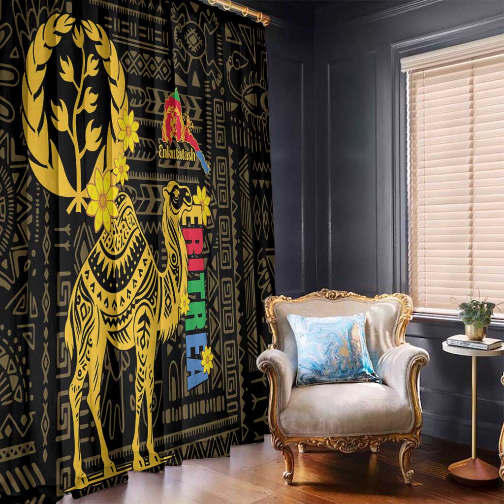 Enkutatash Eritrea New Year Window Curtain Eritrean Camel African Pattern - Wonder Print Shop