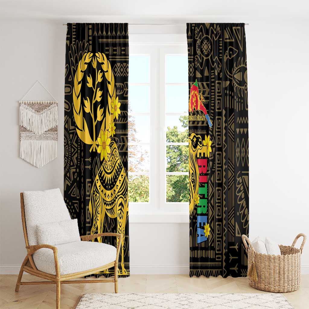 Enkutatash Eritrea New Year Window Curtain Eritrean Camel African Pattern - Wonder Print Shop
