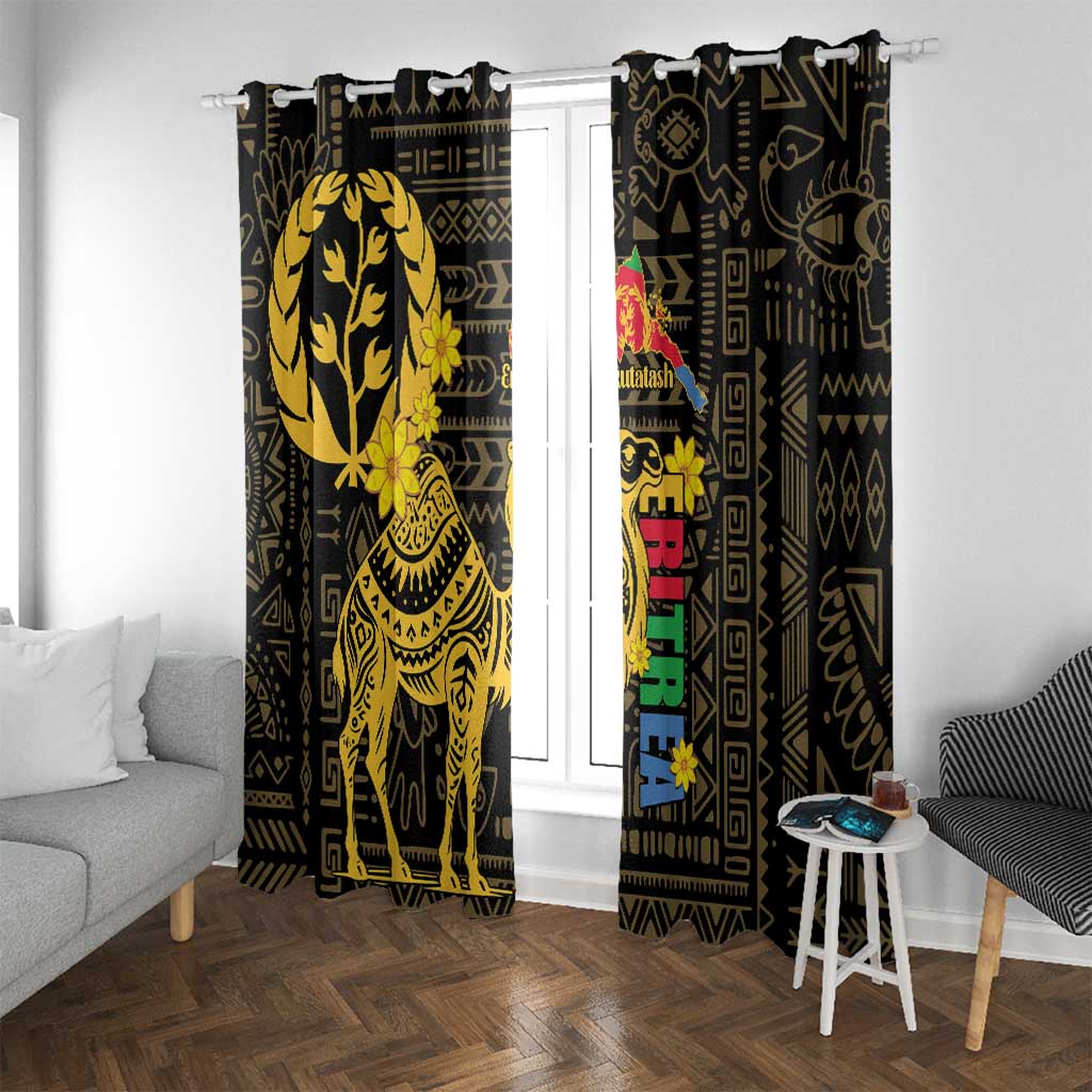 Enkutatash Eritrea New Year Window Curtain Eritrean Camel African Pattern - Wonder Print Shop