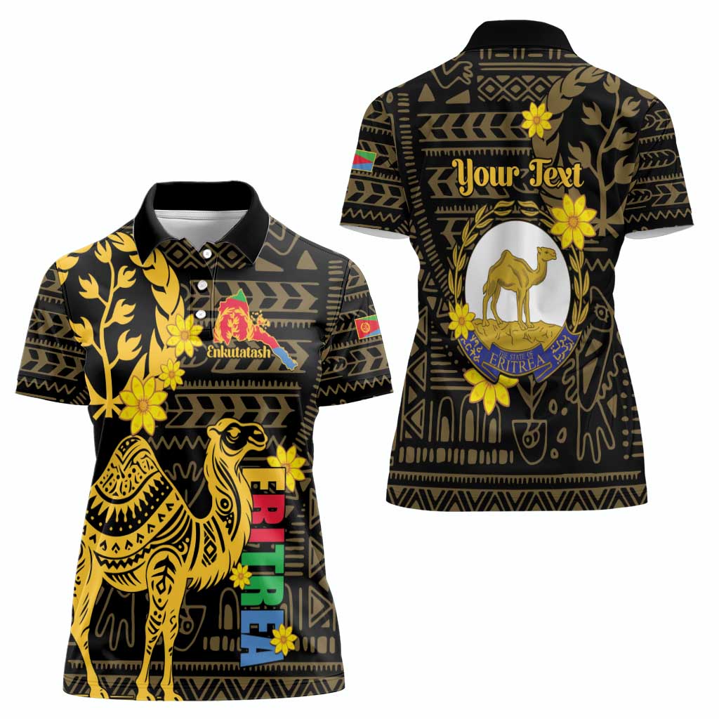 Enkutatash Eritrea New Year Women Polo Shirt Eritrean Camel African Pattern - Wonder Print Shop