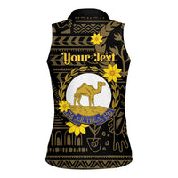 Enkutatash Eritrea New Year Women Sleeveless Polo Shirt Eritrean Camel African Pattern - Wonder Print Shop