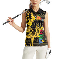Enkutatash Eritrea New Year Women Sleeveless Polo Shirt Eritrean Camel African Pattern - Wonder Print Shop