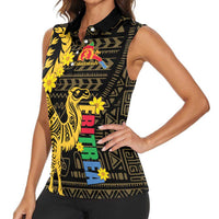 Enkutatash Eritrea New Year Women Sleeveless Polo Shirt Eritrean Camel African Pattern - Wonder Print Shop