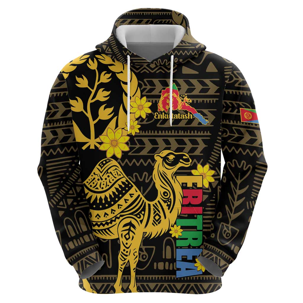 Enkutatash Eritrea New Year Zip Hoodie Eritrean Camel African Pattern - Wonder Print Shop