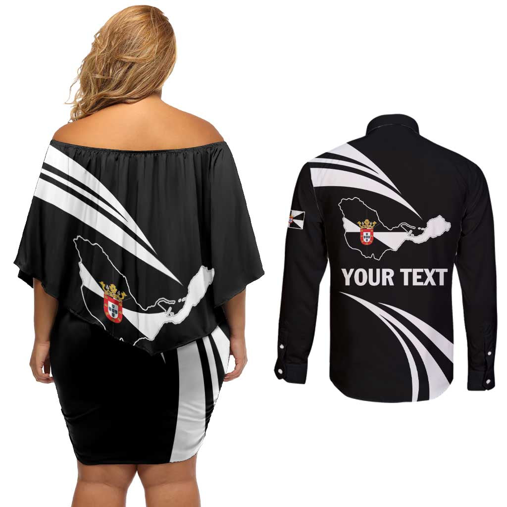 Ceuta Day Couples Matching Off Shoulder Short Dress and Long Sleeve Button Shirt Dia de Ceuta 2024 - Wonder Print Shop