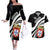 Ceuta Day Couples Matching Off The Shoulder Long Sleeve Dress and Hawaiian Shirt Dia de Ceuta 2024 - Wonder Print Shop