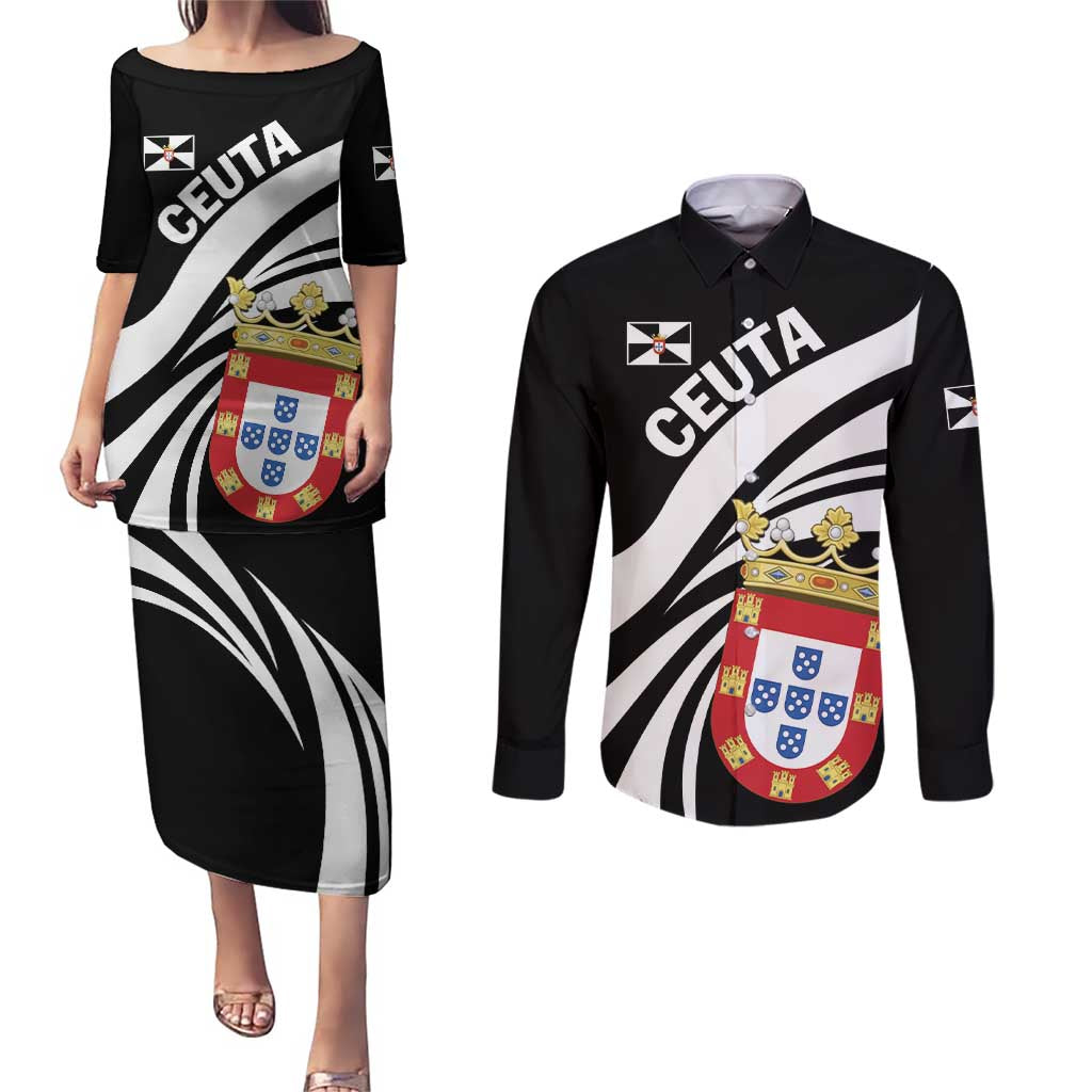 Ceuta Day Couples Matching Puletasi and Long Sleeve Button Shirt Dia de Ceuta 2024 - Wonder Print Shop