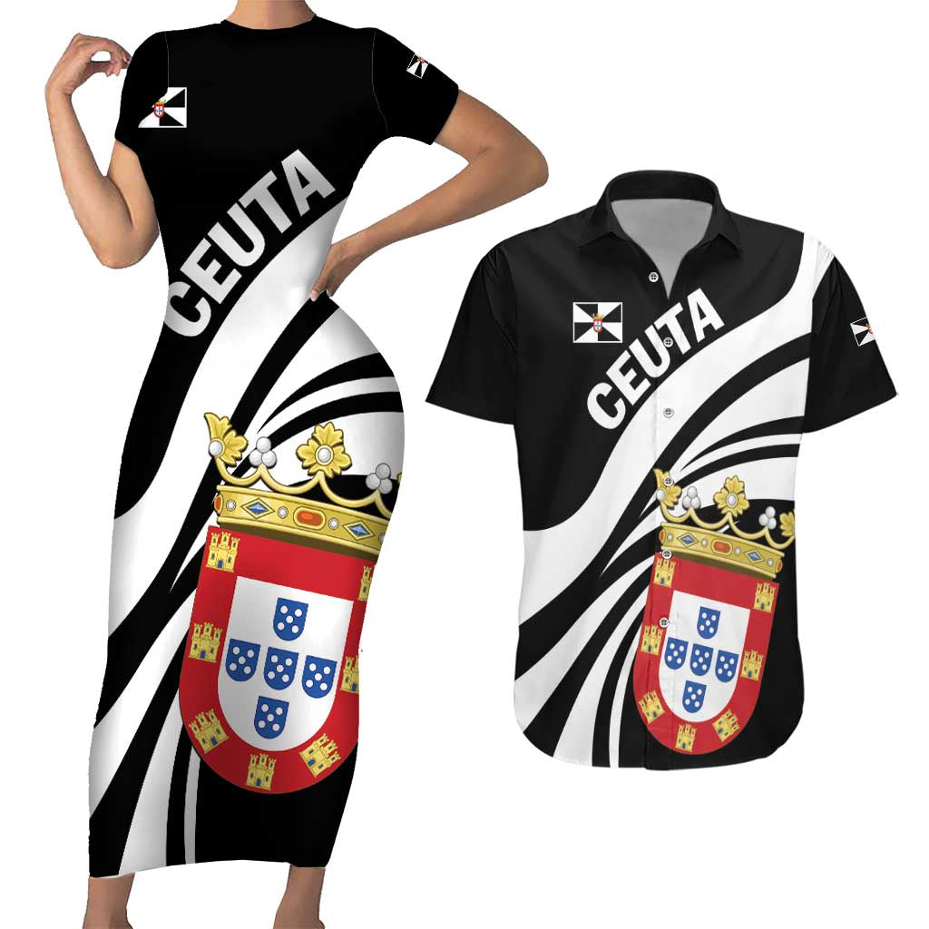 Ceuta Day Couples Matching Short Sleeve Bodycon Dress and Hawaiian Shirt Dia de Ceuta 2024 - Wonder Print Shop